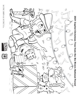 Picture of 2021 Capitol Christmas Tree Coloring Sheet #1