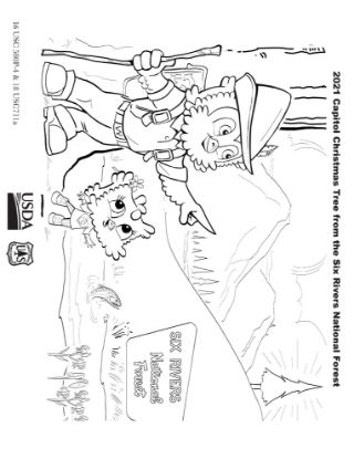 Picture of 2021 Capitol Christmas Tree Coloring Sheet #2