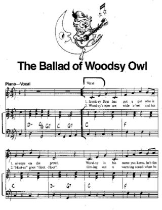 Picture of Ballad of Woodsy Song Sheet