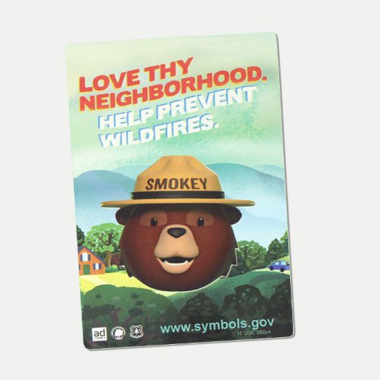 Picture of Smokey Bear "Love Thy Neighborhood" Magnets